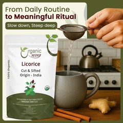 Organic Way Licorice Root Cut & Sifted – Organic, Kosher & USDA Certified