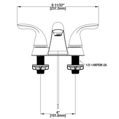 Glacier Bay Builders 4 in. Centerset Low-Arc Bathroom Faucet in Brushed Nickel