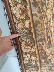 5.7ftx4.6ft Vintage Tapestry Wall Hanging French Landscape Scene JP Label Earth