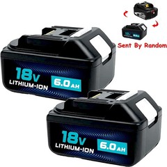 2 PACK 6.0Ah 18V Battery For Makita BL1860B BL1850B BL1840B BL1815B Lithium-Ion
