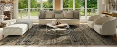 2×6 Machine Washable Runner Rug, Kitchen Hallway Area Rug Brown Black Vintage
