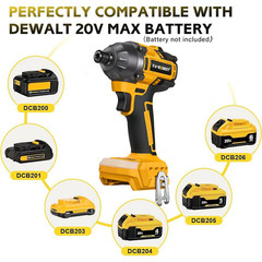Brushless Cordless Impact Driver For Dewalt 20V Max Battery 1/4″ Compact 2 Speed