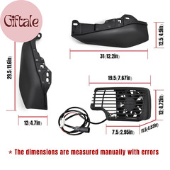 Coolflow Fan for Road Glide, Oil Cooler Fan with Heat Shield for Harley Touring