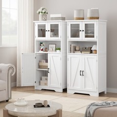 Kitchen Pantry Cabinet, Standing Cupboard,Storage Cabinet for Living Room, White