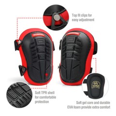 WORKPRO Knee Pads Adjustable With Heavy Duty Foam Padding and Gel Core Knee Pads