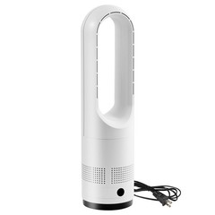 Uimoso Bladeless Tower Fan with Remote, 80° Oscillation, 8 Speeds, White