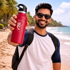 16oz Stainless Steel Insulated Water Bottle with Straw Lid Leakproof Travel Gym