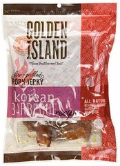 4 Packs Golden Island Korean BBQ Pork Jerky 14.5 oz Each Pack