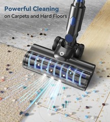 Cordless Vacuum Cleaner 30KPa 45min Runtime Stick 1.5L for Pet Hair Carpet Clean