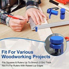 Tall Stair Gauges for Framing Square with Holder&Carabiner Knobs,Versatile Circu