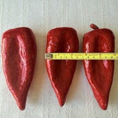 Vintage Paper Mache Chili Peppers Faux Veggie Decor Mexican Ristra Lot Of 3