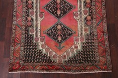 Vintage Pink Traditional Area Rug 5×11 Hand-knotted Wool Geometric for Any Room