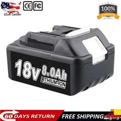 2 PCS 18V Extended Capacity 8.0Ah Battery for Makita Power Tool BL1860 BL1860B