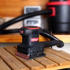 Hyper Tough 2 Amp Corded 1/4 Sheet Palm Sander 3 Sanding Sheets 60 80 120 Grit