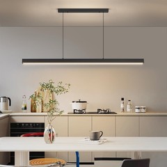 Modern LED Linear Pendant Light, 39IN Ceiling Chandlier Light Fixtures Hangin…