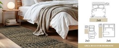2×6 Machine Washable Runner Rug, Kitchen Hallway Area Rug Brown Black Vintage