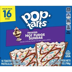 Pop-Tarts Frosted Hot Fudge Sundae Toaster Pastries, Breakfast Foods 27 oz 16 Ct