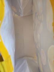 Meijer Reusable Shopping Tote Bag Size Medium 8x14x16″ Lemon Veg Yellow Theme
