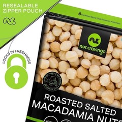 Raw Macadamia Nuts, Resealable Bag, Vegan, Healthy Snack, Natural, Kosher