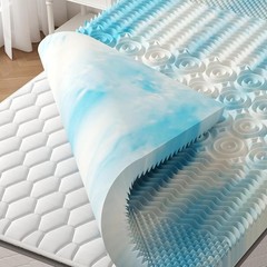 Cooling Gel Memory Foam Mattress Topper 5-Zone Pressure Relief Soft Bed Pad