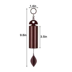 9.8in Deep Resonance Serenity Metal Bell Heroic Wind Chimes Outdoor Home Decor