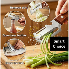 1-3x Stainless Steel Peeler with Wooden Handle Fruit and Vegetable Slicer 2026