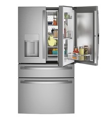GE Profile PVD28BYNFS 36″ Stainless 4-Door French Door Refrigerator NOB