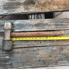 Vintage Combo Sledge Hammer Rubber Mallet 6lb Dual Head 17” Handle