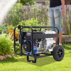 4 Stroke 7.5HP Gasoline Water Pump 3″ Full Trash Water Transfer Pump w/15m Pipe