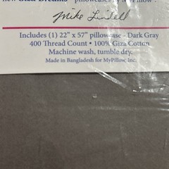 My Pillow Giza Dreams Body Pillowcase 22×570 Dark Gray 400 Thread Count
