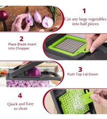 16 in 1 Vegetable Fruit Chopper Cutter Food Onion Veggie Dicer Slicer Kitchen US