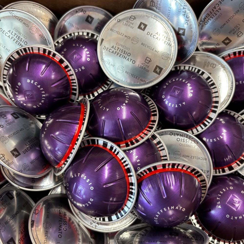 Nespresso Capsules Vertuo Altissio Decaffeinato Dark Roast Espresso 30ct LOOSE