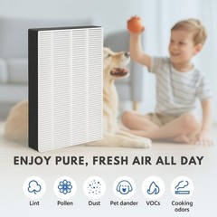 HEPA Filter F1 For Filtrete Air Purifier C01 T02 FAP-C01BA-G1 FAP-T02WA-G1, 4PK