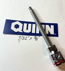 QUINN 7/32″ x 3/8″ Dr Hex Bit Socket – 4.2 in long – Free USA Shipping
