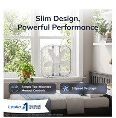 20″ Cool Colors Classic Box Fan with Weather-Resistant Motor, 3 Speeds…