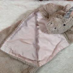 Pottery Barn Kids GOTZ Unicorn Doll Sleeping Bag Plush Head Tan W/ Silver