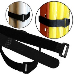 10 Qty 20″ x 1″ Black Cable Ties Wire Cord Straps Reusable Hook Loop USA Seller
