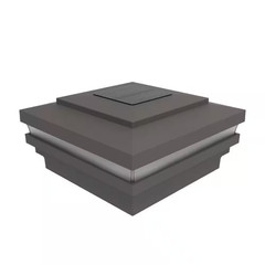 4.25 In. X 4.25 In. MZ Aluminum Rail Solar LED Post Cap