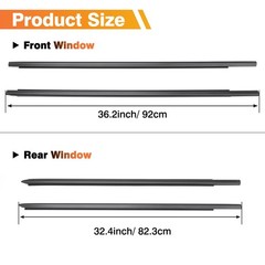 4PCS Window Weatherstrip Seal For Dodge Ram 1500 2500 3500 Crew Cab 2009-2024