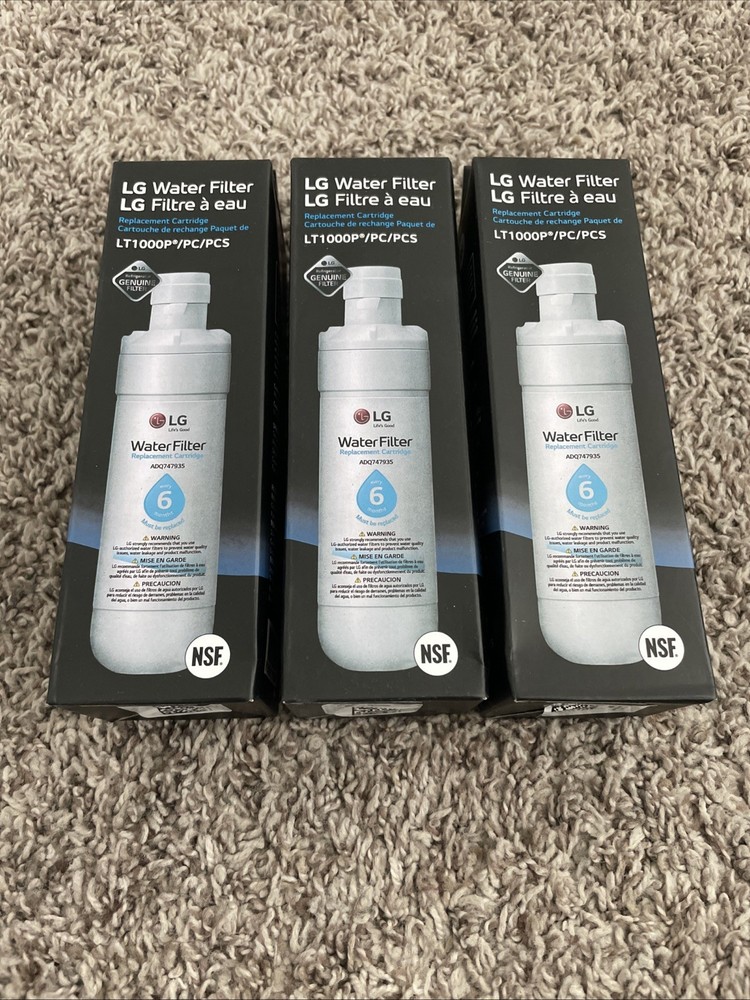 3 PACK Refresh Refrigerator Ice Water Filter For LG LT1000P ADQ747935 Brand New.