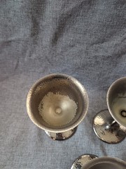 Vtg SilverCraft Goblets Silver Plated EPNS Electroplated Nickel Silver Set Of 5