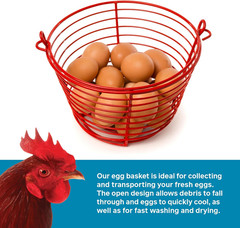 7.88 Inch Red Egg Basket 468