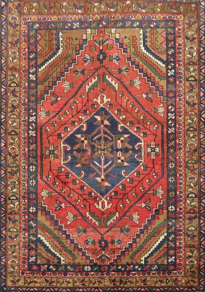 Vibrant Tribal Area Rug 4×6 Handmade Wool Geometric Pattern Carpet for Any Room