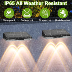 LED Solar Power Fence Lights Deck Door Wall Stair Step Outdoor Garden Decor Lamp