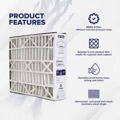 255649-102 Air Bear 20 X 25 X 5 Inch MERV 8 High Performance Air Purifier Filter
