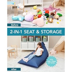 Original Stuffed Animal Bean Bag for Storage(No Filler) for Kids Teens & Adults