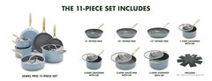GreenPan Jewel Pro 11 Piece Ceramic Nonstick Cookware Set