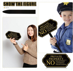 Private Property Sign for Yard, No Soliciting No Loitering No Trespassing Signs