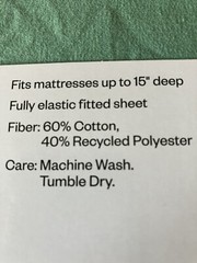 NEW Room Essentials Easy Care Green 4-pc Sheet Set FULL – FREE Shipping!