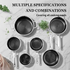 10 Piece Non Stick Pot and Pan Set with Oven Safe Design for Induction Gas